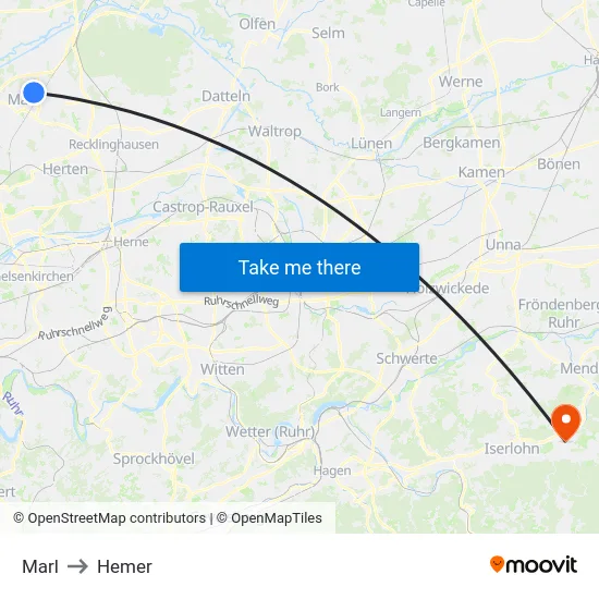 Marl to Hemer map
