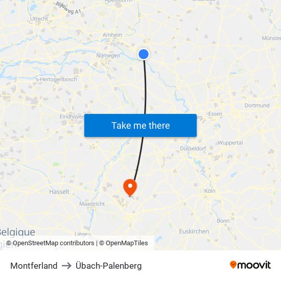 Montferland to Übach-Palenberg map