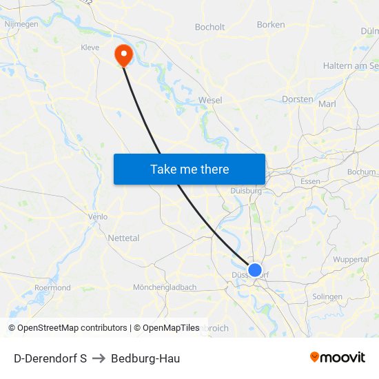 D-Derendorf S to Bedburg-Hau map