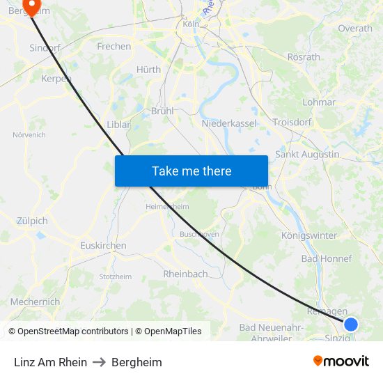 Linz Am Rhein to Bergheim map