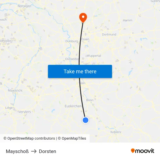 Mayschoß to Dorsten map