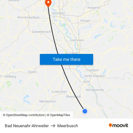 Bad Neuenahr-Ahrweiler to Meerbusch map