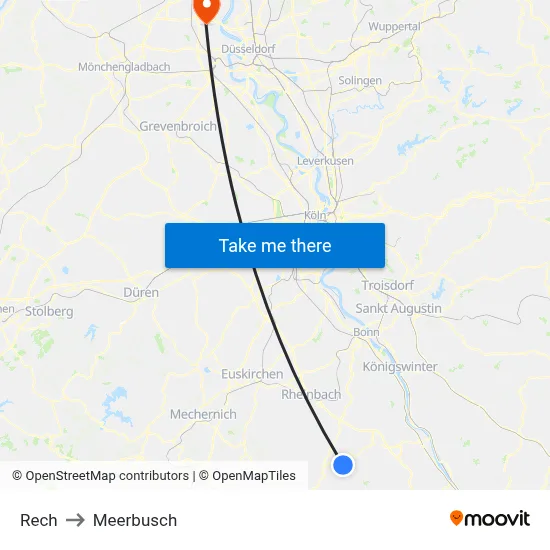 Rech to Meerbusch map