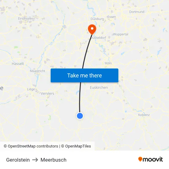 Gerolstein to Meerbusch map