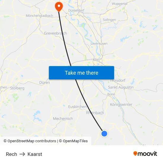 Rech to Kaarst map