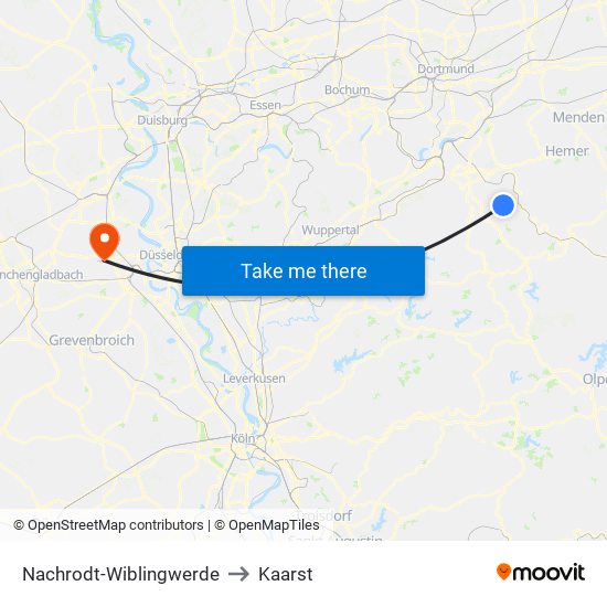 Nachrodt-Wiblingwerde to Kaarst map