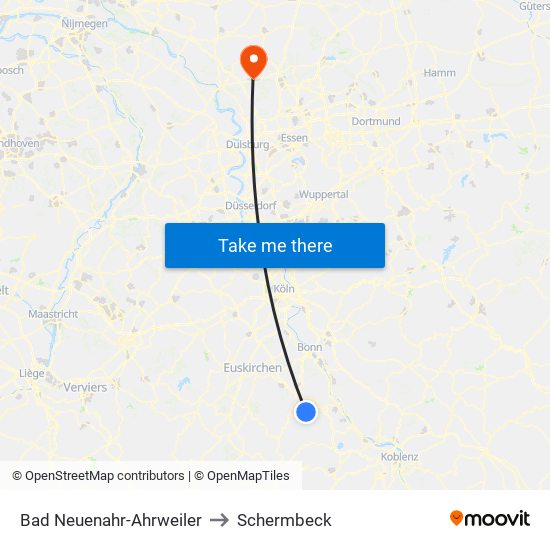 Bad Neuenahr-Ahrweiler to Schermbeck map