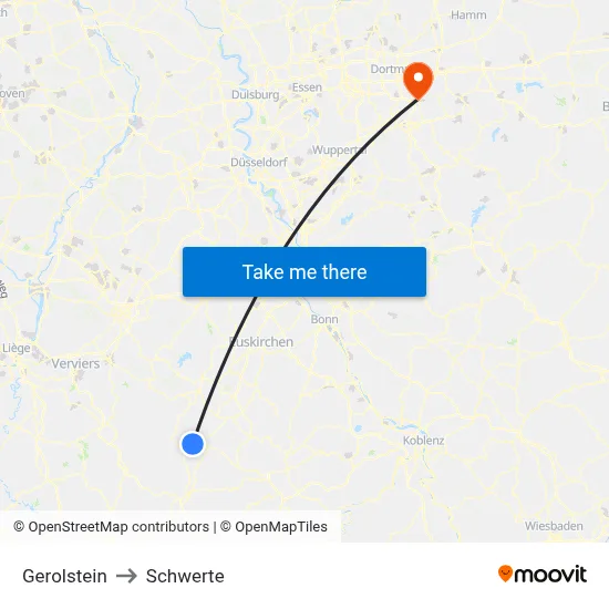 Gerolstein to Schwerte map