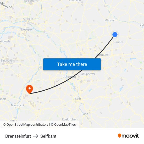 Drensteinfurt to Selfkant map