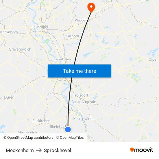 Meckenheim to Sprockhövel map