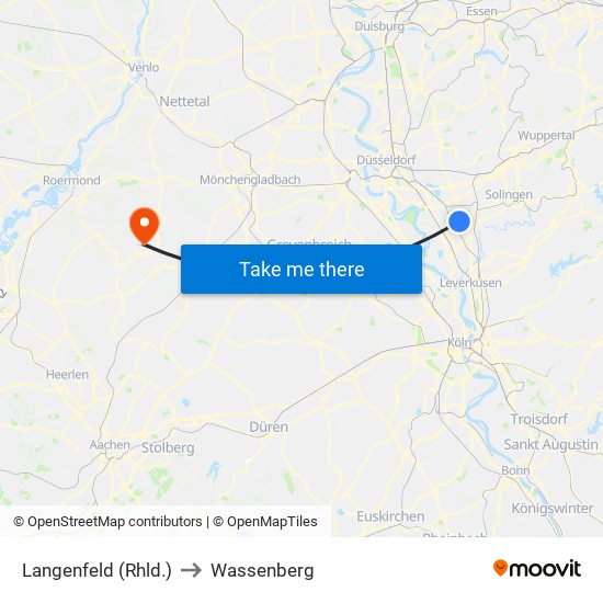 Langenfeld (Rhld.) to Wassenberg map