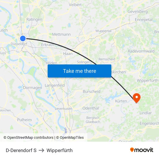 D-Derendorf S to Wipperfürth map