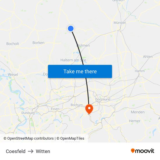 Coesfeld to Witten map