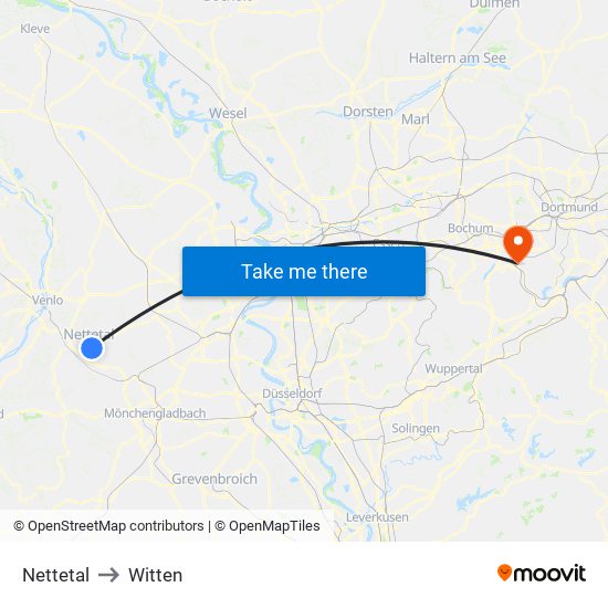 Nettetal to Witten map