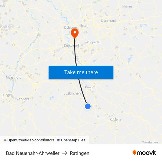 Bad Neuenahr-Ahrweiler to Ratingen map