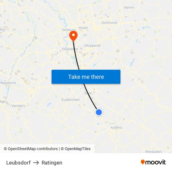 Leubsdorf to Ratingen map