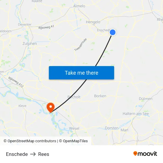 Enschede to Rees map