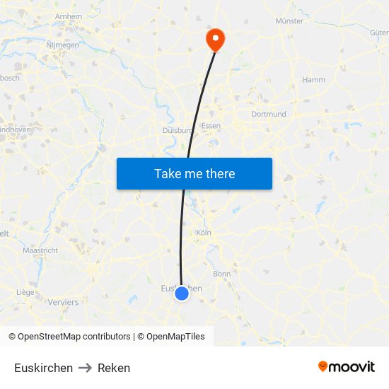 Euskirchen to Reken map