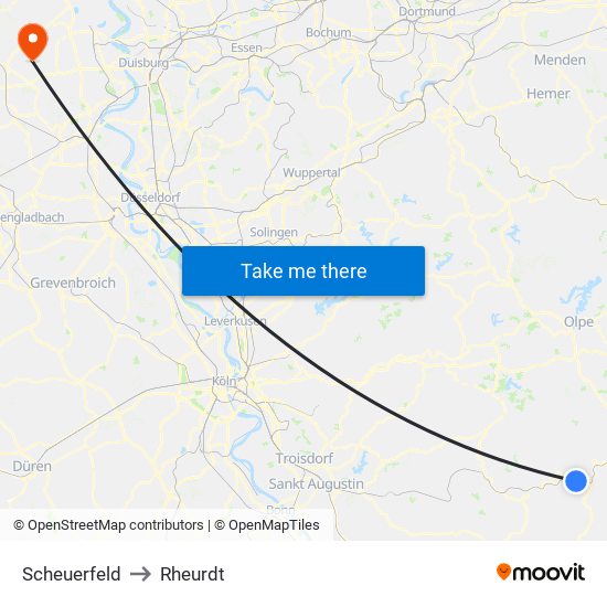 Scheuerfeld to Rheurdt map