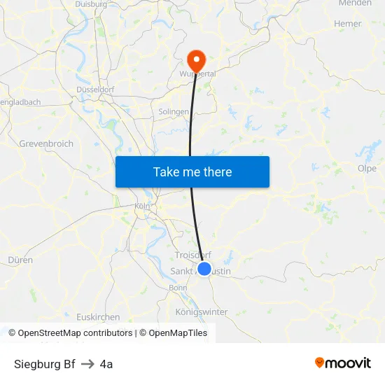 Siegburg Bf to 4a map