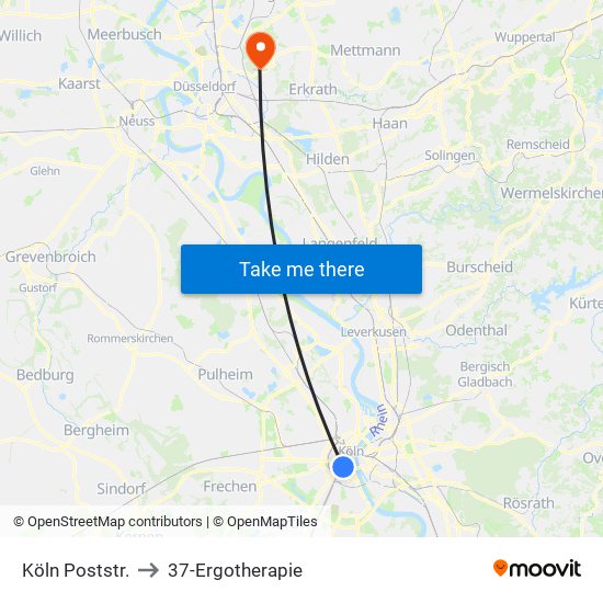 Köln Poststr. to 37-Ergotherapie map