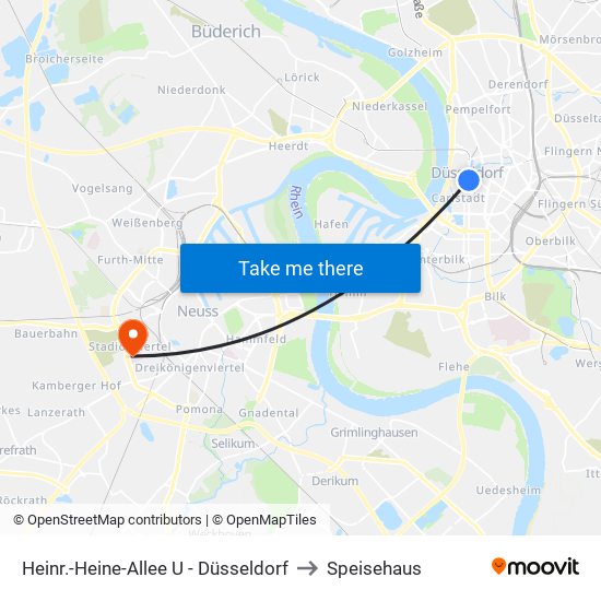 Heinr.-Heine-Allee U - Düsseldorf to Speisehaus map