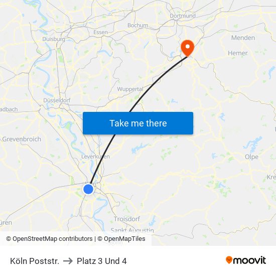 Köln Poststr. to Platz 3 Und 4 map