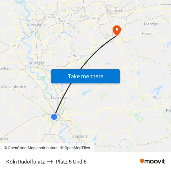 Köln Rudolfplatz to Platz 5 Und 6 map