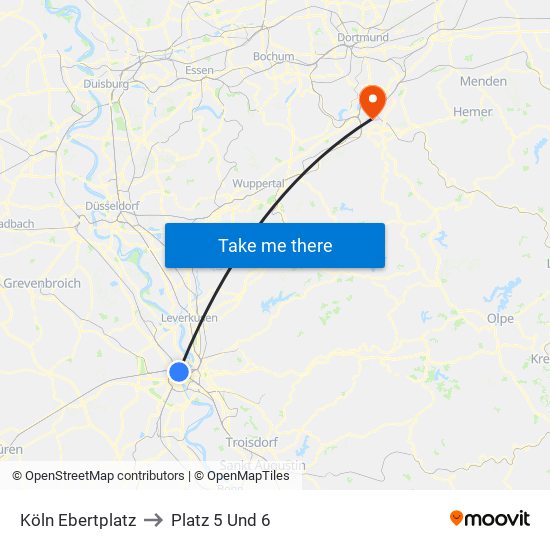 Köln Ebertplatz to Platz 5 Und 6 map