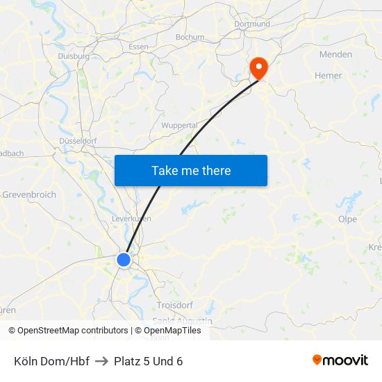 Köln Dom/Hbf to Platz 5 Und 6 map