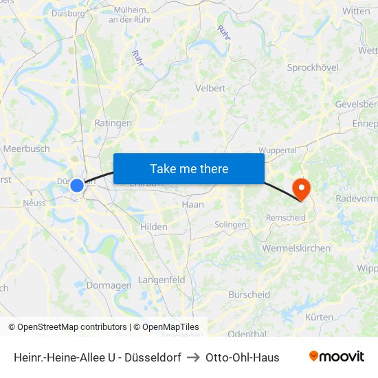 Heinr.-Heine-Allee U - Düsseldorf to Otto-Ohl-Haus map