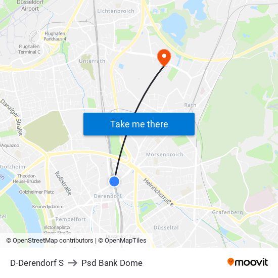 D-Derendorf S to Psd Bank Dome map