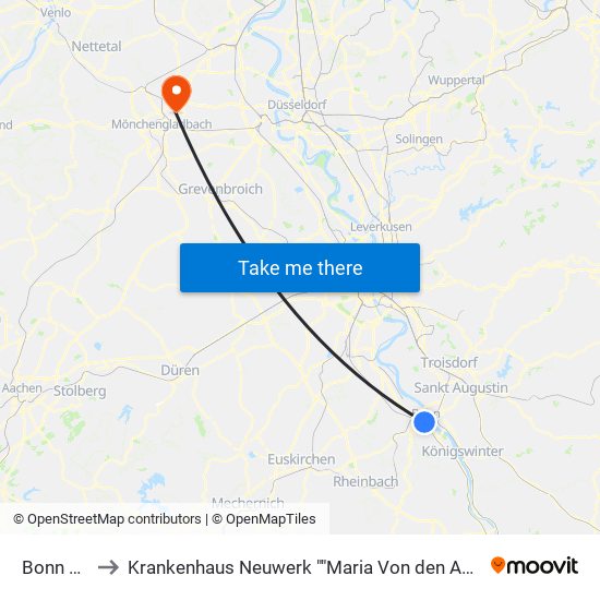 Bonn Hbf to Krankenhaus Neuwerk ""Maria Von den Aposteln"" map