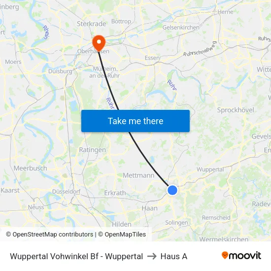 Wuppertal Vohwinkel Bf - Wuppertal to Haus A map