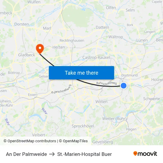 An Der Palmweide to St.-Marien-Hospital Buer map