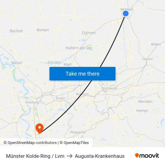 Münster Kolde-Ring / Lvm to Augusta-Krankenhaus map
