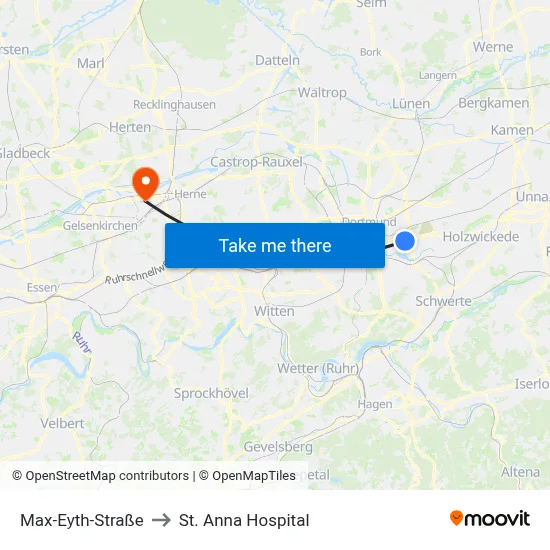 Max-Eyth-Straße to St. Anna Hospital map