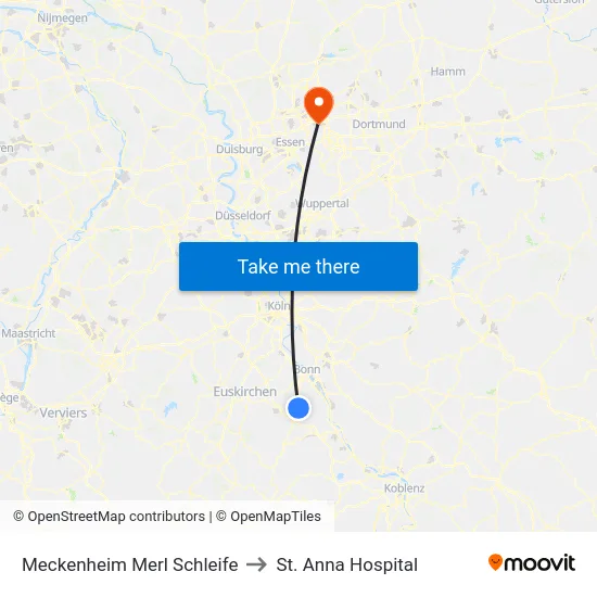 Meckenheim Merl Schleife to St. Anna Hospital map