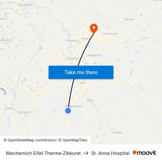 Mechernich Eifel-Therme-Zikkurat to St. Anna Hospital map