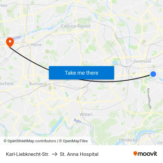 Karl-Liebknecht-Str. to St. Anna Hospital map