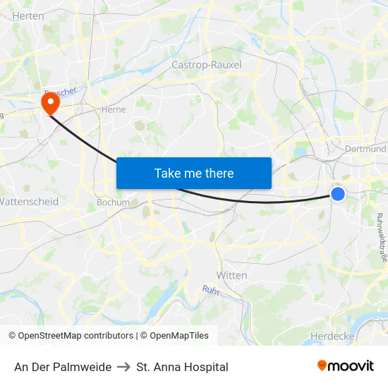 An Der Palmweide to St. Anna Hospital map
