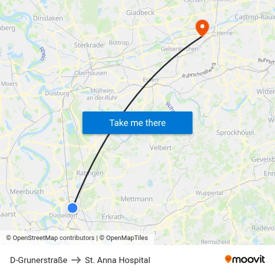 D-Grunerstraße to St. Anna Hospital map