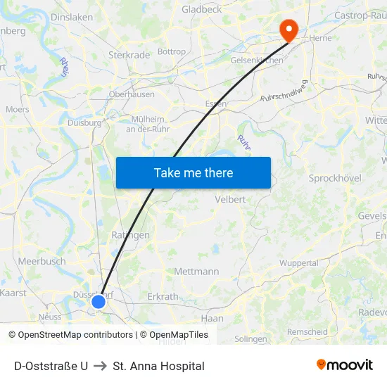D-Oststraße U to St. Anna Hospital map