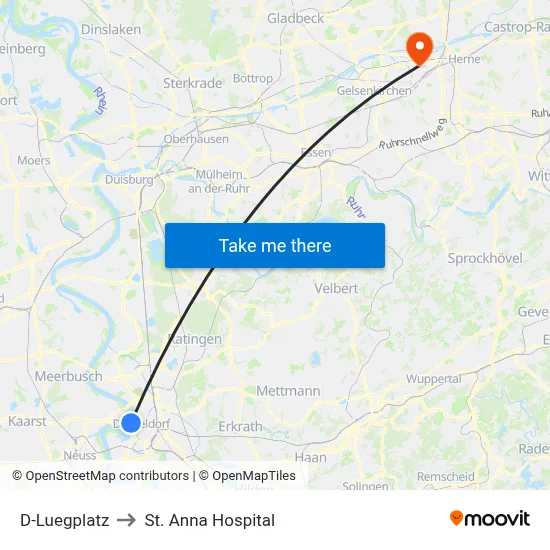 D-Luegplatz to St. Anna Hospital map