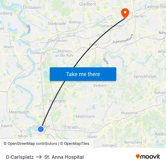 D-Carlsplatz to St. Anna Hospital map