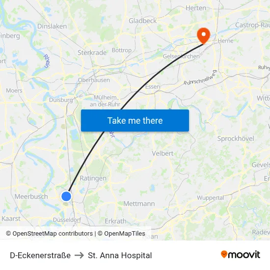 D-Eckenerstraße to St. Anna Hospital map