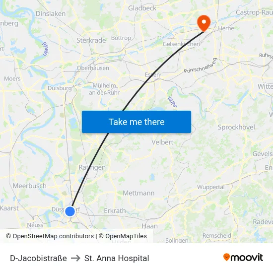 D-Jacobistraße to St. Anna Hospital map