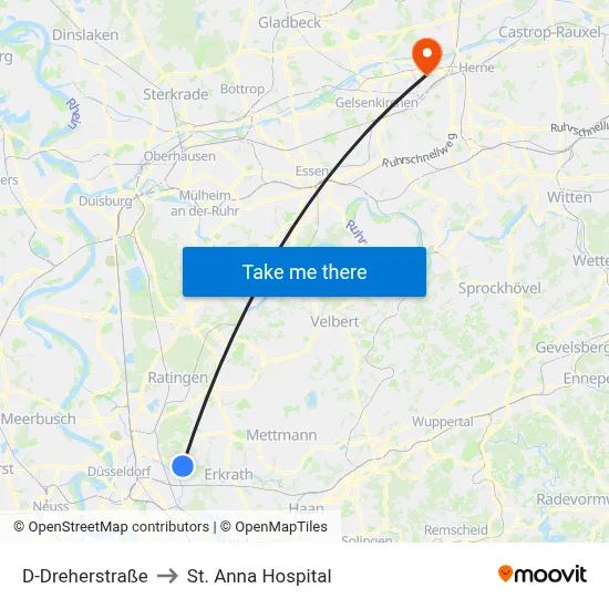 D-Dreherstraße to St. Anna Hospital map