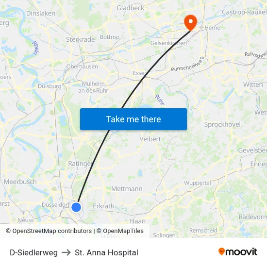 D-Siedlerweg to St. Anna Hospital map