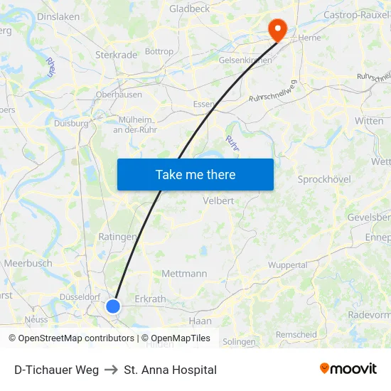D-Tichauer Weg to St. Anna Hospital map
